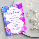 Search for blue flower border baby pregnancy invitations Floral