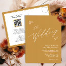 Search for burnt orange gold wedding invitations Qr code