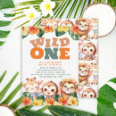 Search for wild one 1st birthday invitations Lion