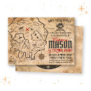 Search for treasure map birthday invitations Pirate birthday party