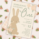 Search for some bunny is turning 1 invitations Girl