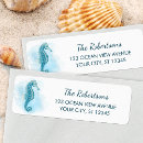 Search for marine life return address labels Watercolor