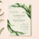 Search for tropical leaves wedding invitations Greenery