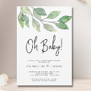 Search for greenery oh baby shower invitations Watercolor