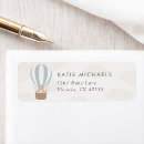 Search for canning return address labels Hot air balloon
