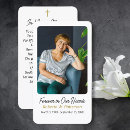 Search for memorial keepsake cards Forever in our hearts