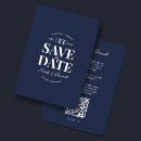 Search for navy save the dates Blue and white