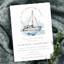 Search for boat bridal shower invitations Watercolor