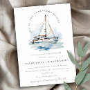 Search for boat engagement party invitations Watercolor
