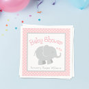 Search for girl elephant baby shower napkins Modern