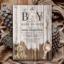 Search for brown baby boy shower invitations Rustic