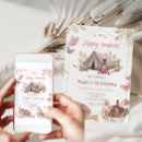 Search for tent birthday invitations Happy camper