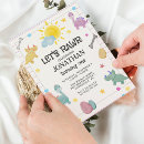 Search for colourful 1st birthday invitations Dinosaurs