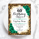 Search for leopard 60th birthday invitations For her