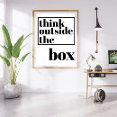 Search for think outside the box posters Modern