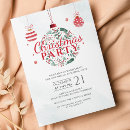 Search for red baubles invitations Watercolor
