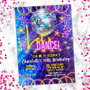 Search for lets dance party invitations Disco ball
