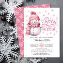 Search for snowman baby shower invitations Watercolor