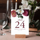 Search for burgundy and blush table cards Roses