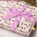 Search for vintage christmas tree wrapping paper Pink