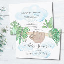 Search for rainforest baby shower invitations Sloth