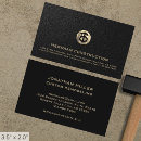 Search for gold trading business cards Black
