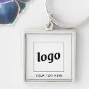 Search for text square key rings Logo
