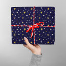 Search for blue christmas star wrapping paper Gold