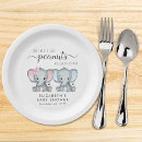 Search for twin baby shower plates Elephant