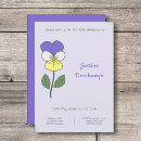 Search for pansy birthday invitations Elegant