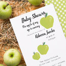 Search for apple of my eye baby shower invitations Green