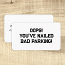 Search for bad parking business cards Auto