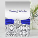Search for blue and silver wedding invitations Royal