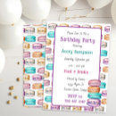 Search for macaron birthday invitations Pink