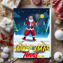 Search for tennis christmas cards Santa claus