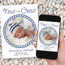 Search for nautical birth announcement cards Anchor