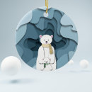 Search for polar bear christmas tree decorations Blue