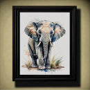Search for elephant drawing art Watercolor