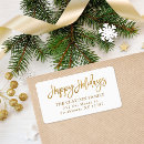 Search for happiness return address labels Gold