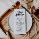 Search for retro wedding menus Black and white