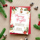 Search for merry and bright christmas invitations Red