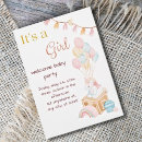 Search for its a girl invitations Pink gold