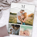 Search for grey photo blankets Monogrammed