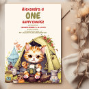 Search for camping 1st birthday invitations Adventure awaits