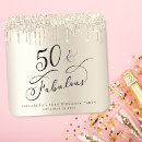 Search for 50th birthday party coasters 50 and fabulous