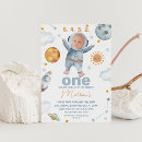Search for space 1st birthday invitations Stars
