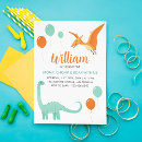 Search for green dinosaur invitations Boys dinosaur party