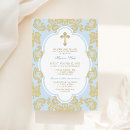 Search for boys damask christening invitations Vintage