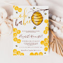 Search for bee and beehive baby shower invitations Honeycomb