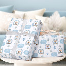 Search for teddy bear birthday wrapping paper Blue